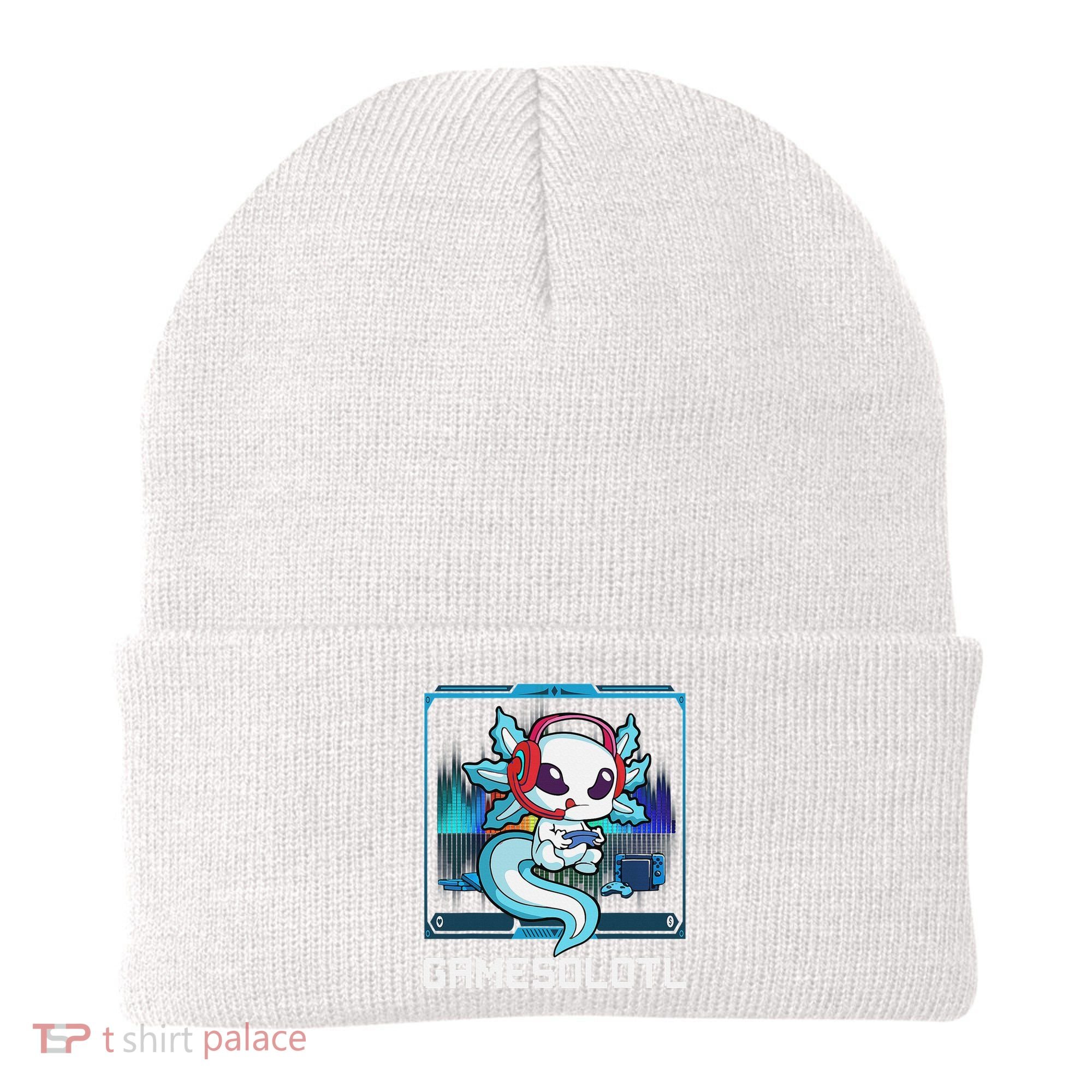 Cute Axolotl Lover Gamesalotl Gaming Axolotl Beanie