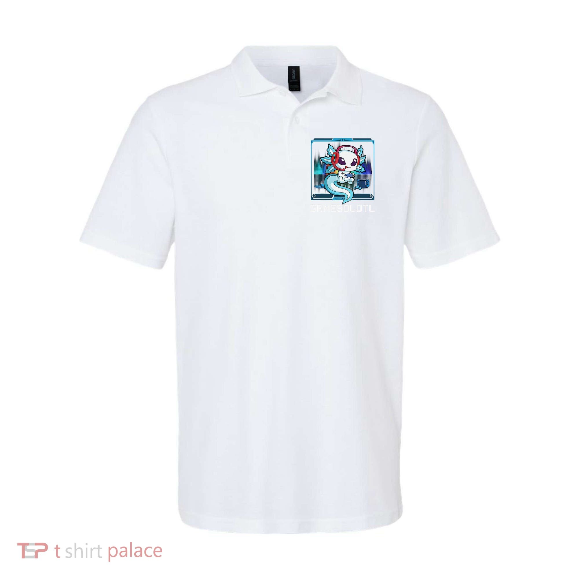 Cute Axolotl Lover Gamesalotl Gaming Axolotl Polo