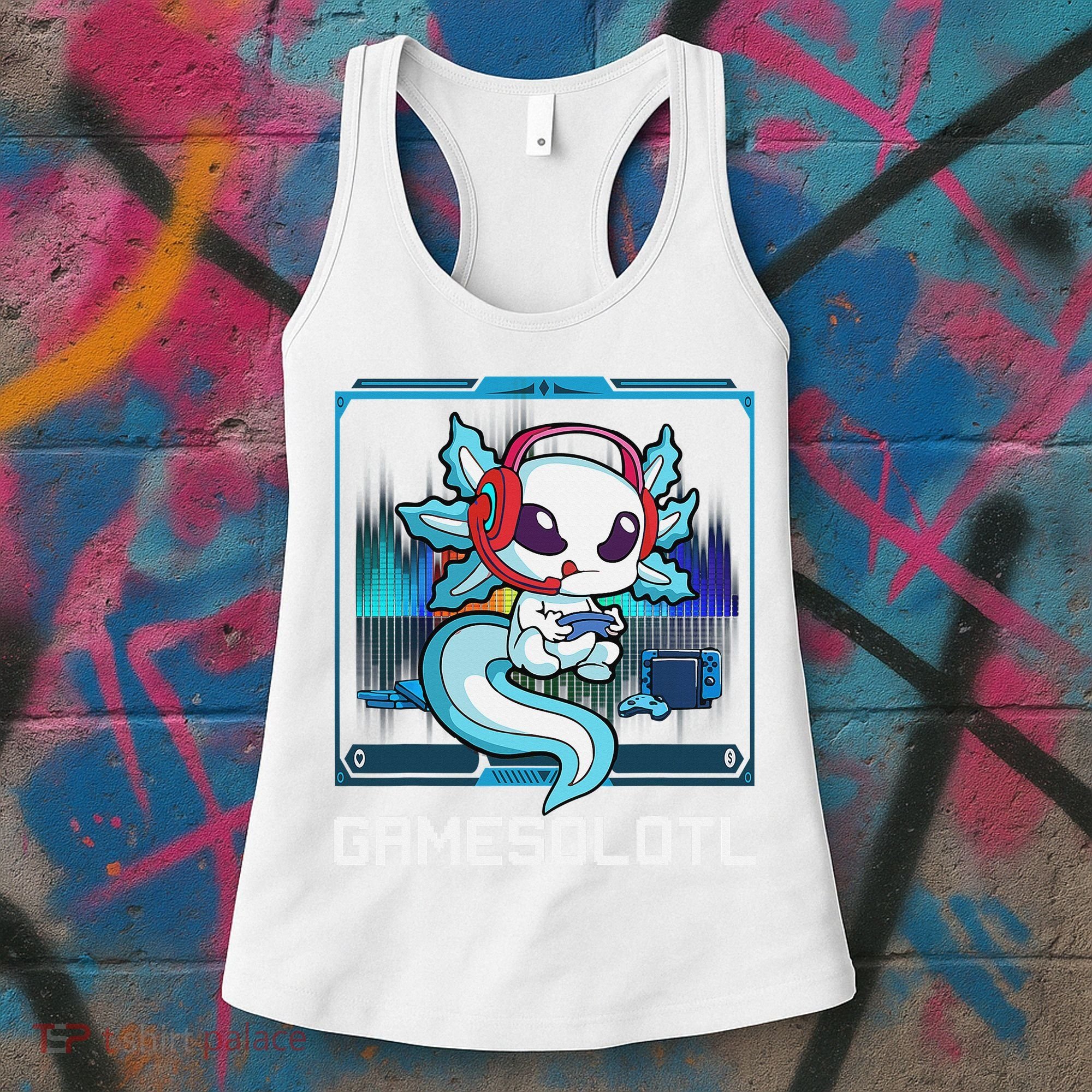 Cute Axolotl Lover Gamesalotl Gaming Axolotl Women's Tank Top