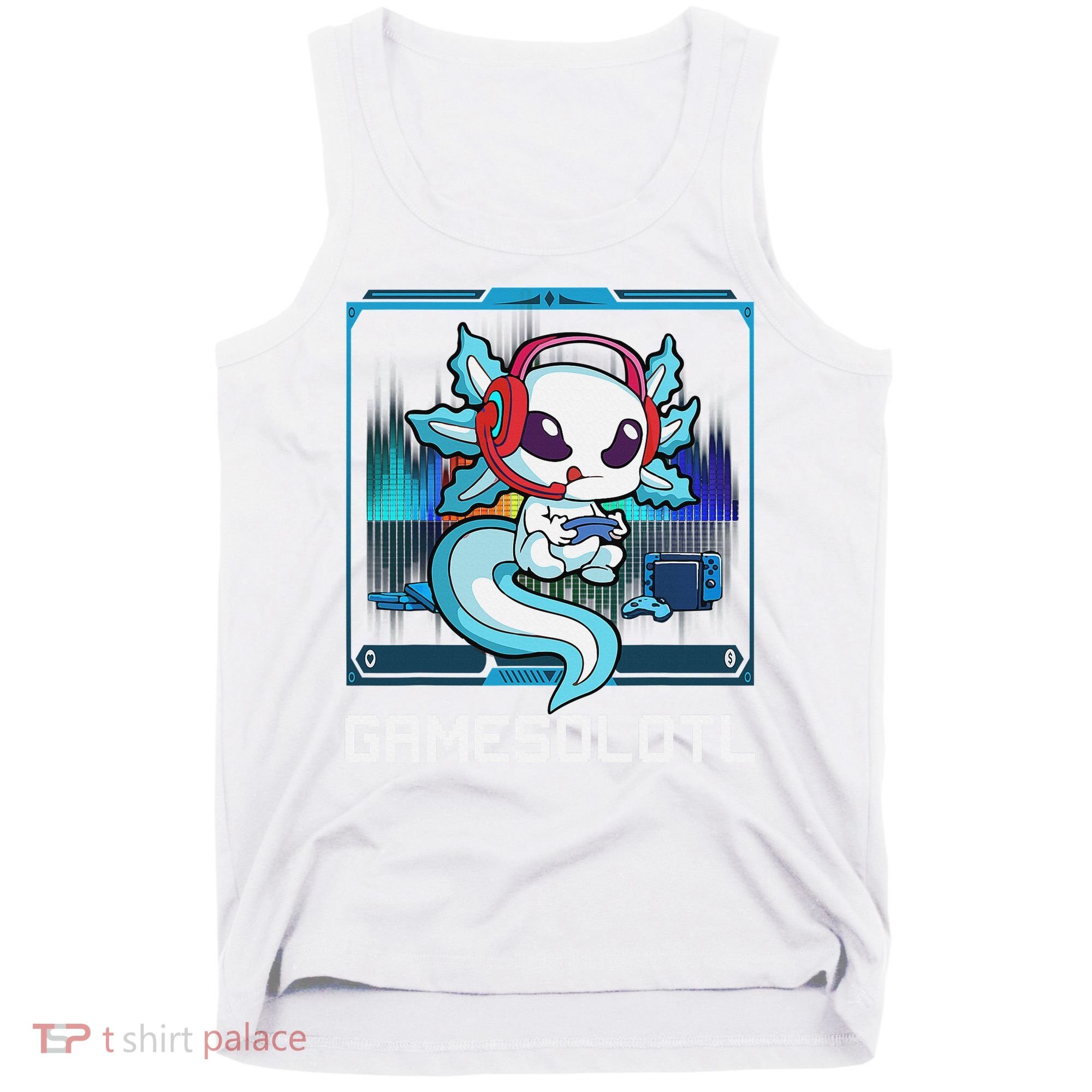 Cute Axolotl Lover Gamesalotl Gaming Axolotl Tank Top