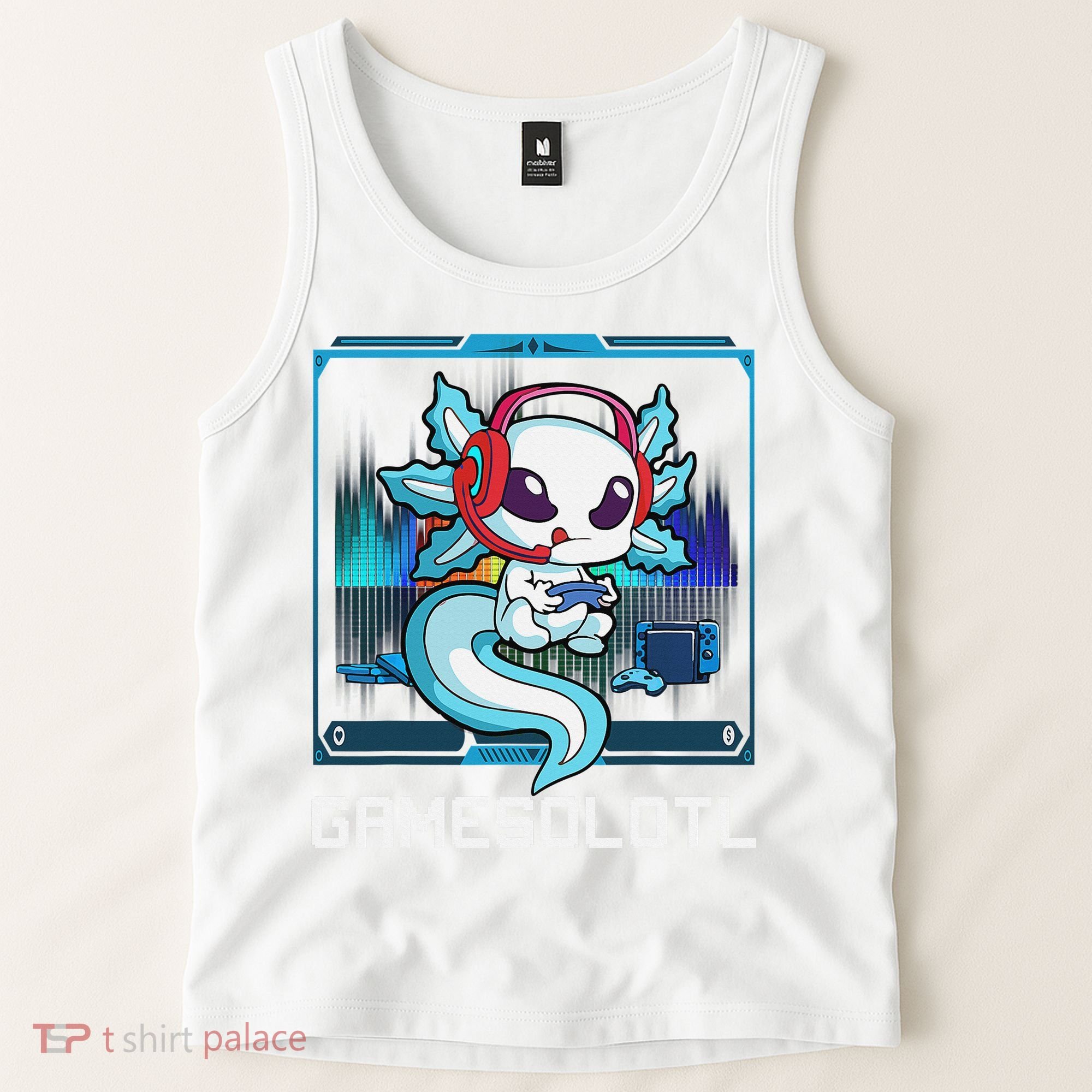 Cute Axolotl Lover Gamesalotl Gaming Axolotl Tank Top