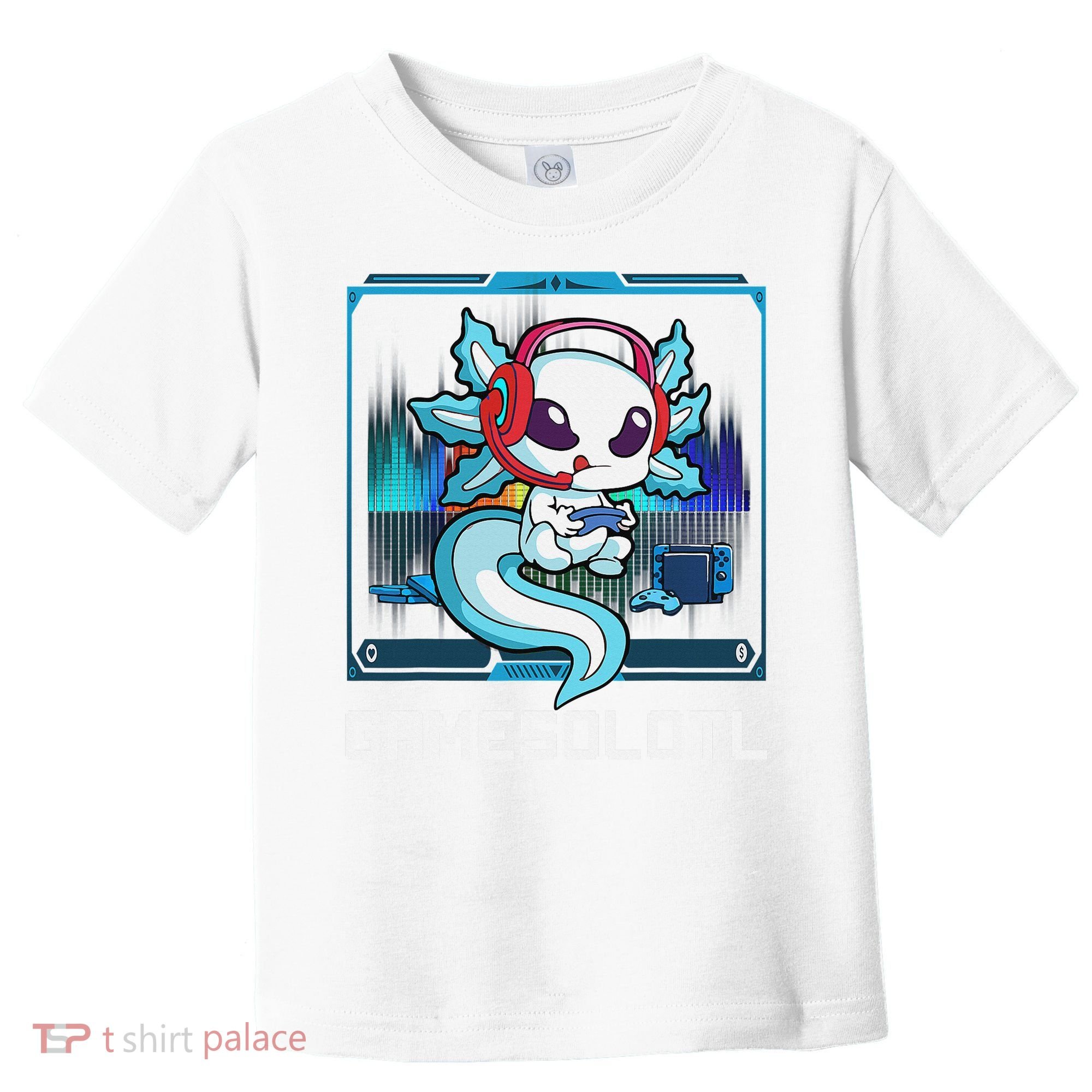 Cute Axolotl Lover Gamesalotl Gaming Axolotl Toddler T-Shirt