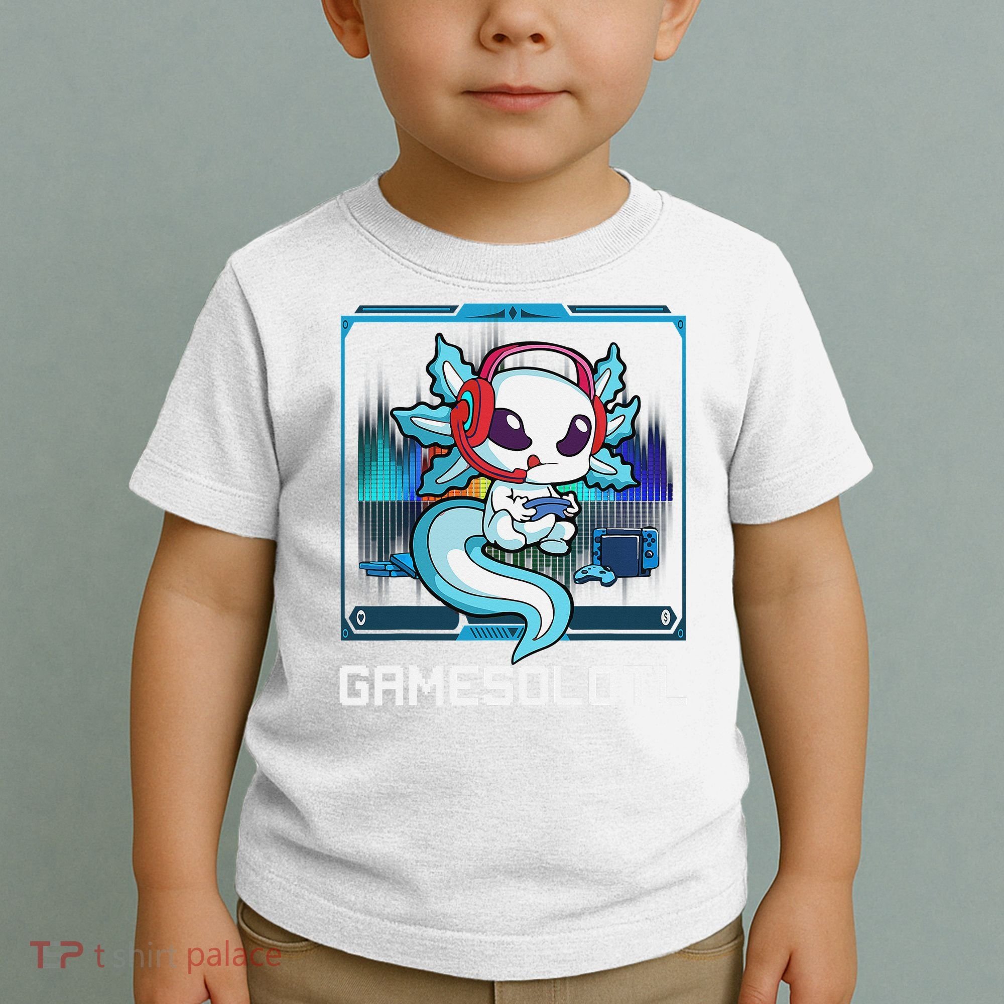Cute Axolotl Lover Gamesalotl Gaming Axolotl Toddler T-Shirt