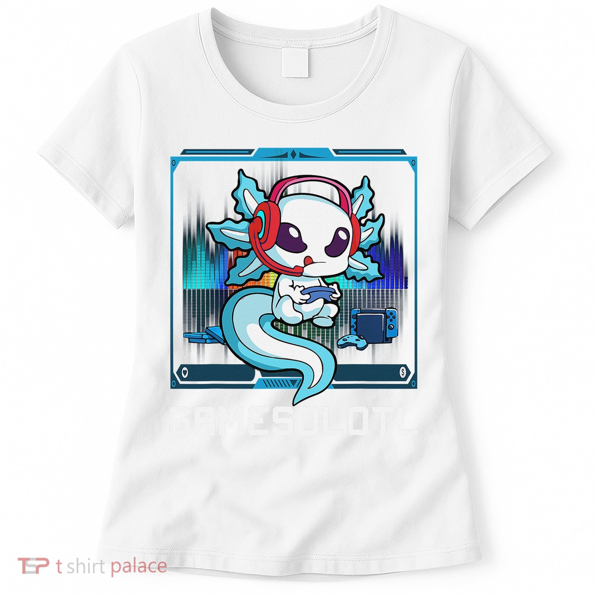 Cute Axolotl Lover Gamesalotl Gaming Axolotl Women's T-Shirt