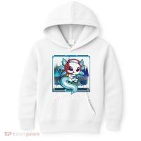 Cute Axolotl Lover Gamesalotl Gaming Axolotl Kids Hoodie thumb 0