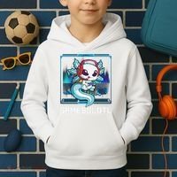 Cute Axolotl Lover Gamesalotl Gaming Axolotl Kids Hoodie thumb 2