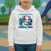 Cute Axolotl Lover Gamesalotl Gaming Axolotl Kids Hoodie thumb 3