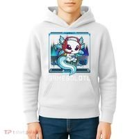 Cute Axolotl Lover Gamesalotl Gaming Axolotl Kids Hoodie thumb 4