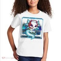 Cute Axolotl Lover Gamesalotl Gaming Axolotl Kids T-Shirt thumb 2