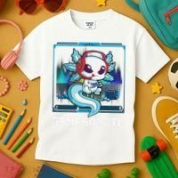 Cute Axolotl Lover Gamesalotl Gaming Axolotl Kids T-Shirt thumb 3