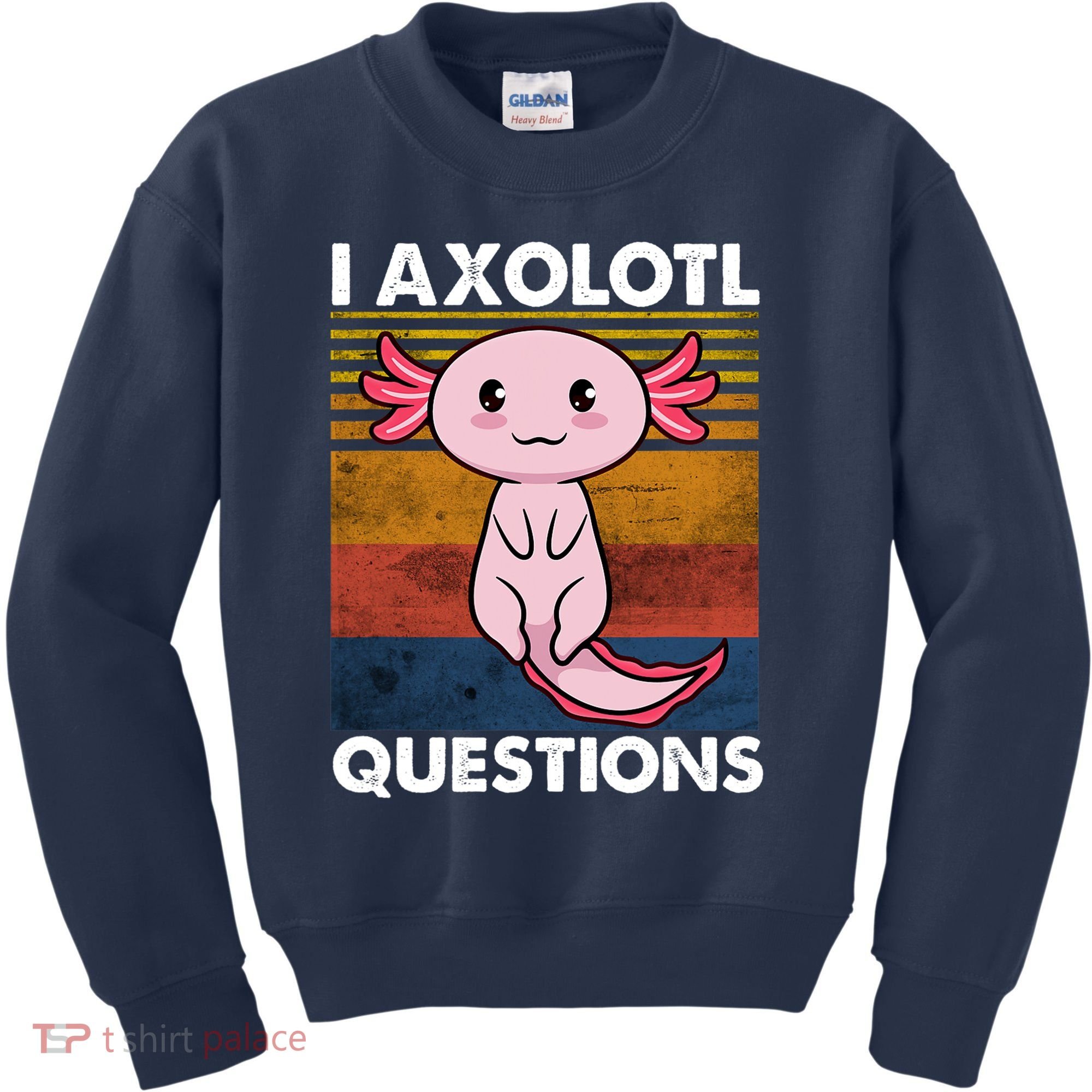 Cute Axolotl Lover Funny I Axolotl Questions Kids Sweatshirt