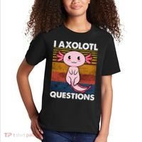 Cute Axolotl Lover Funny I Axolotl Questions Kids T-Shirt thumb 2