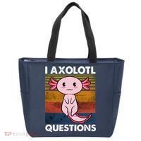 Cute Axolotl Lover Funny I Axolotl Questions Tote Bag thumb 0