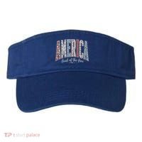 Cute America Land Of The Free Patchwork Varsity Style Visor thumb 0