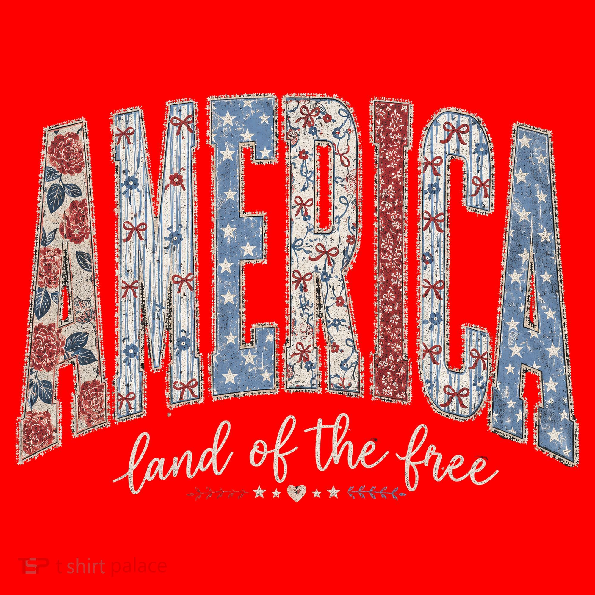 Cute America Land Of The Free Patchwork Varsity Style Santa Hat