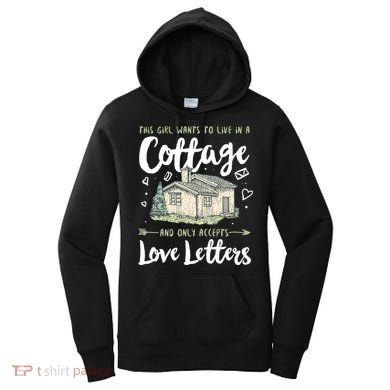  Cottage And Love Letters  Women's Hoodie