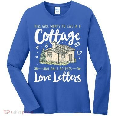  Cottage And Love Letters  Women's Long Sleeve Shirt