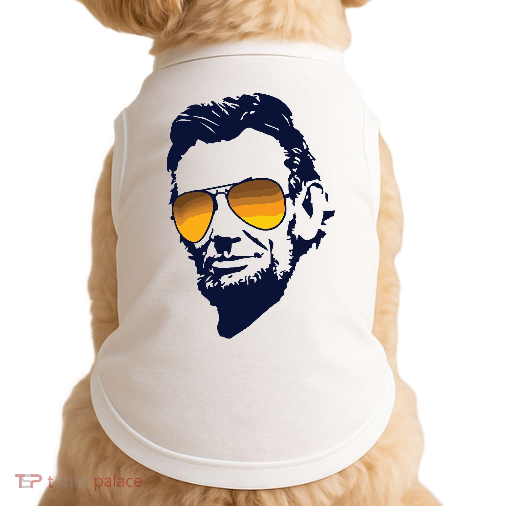 Cool Abraham Lincoln Honest Abe In Sunglasses Graphic Doggie Tank