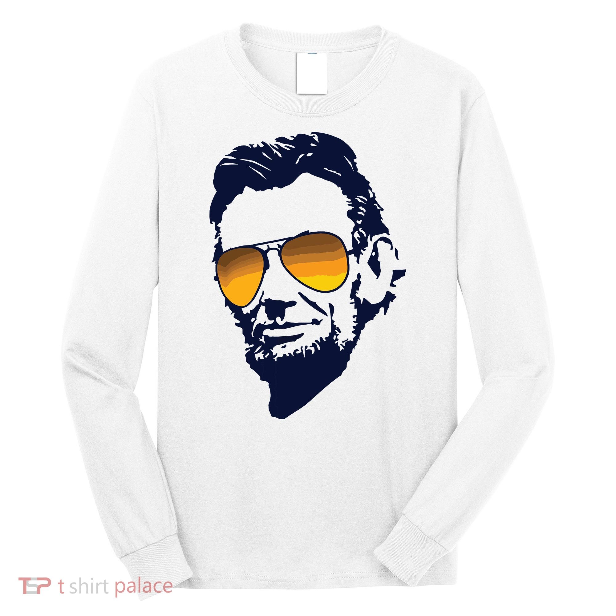 Cool Abraham Lincoln Honest Abe In Sunglasses Graphic Long Sleeve Shirt