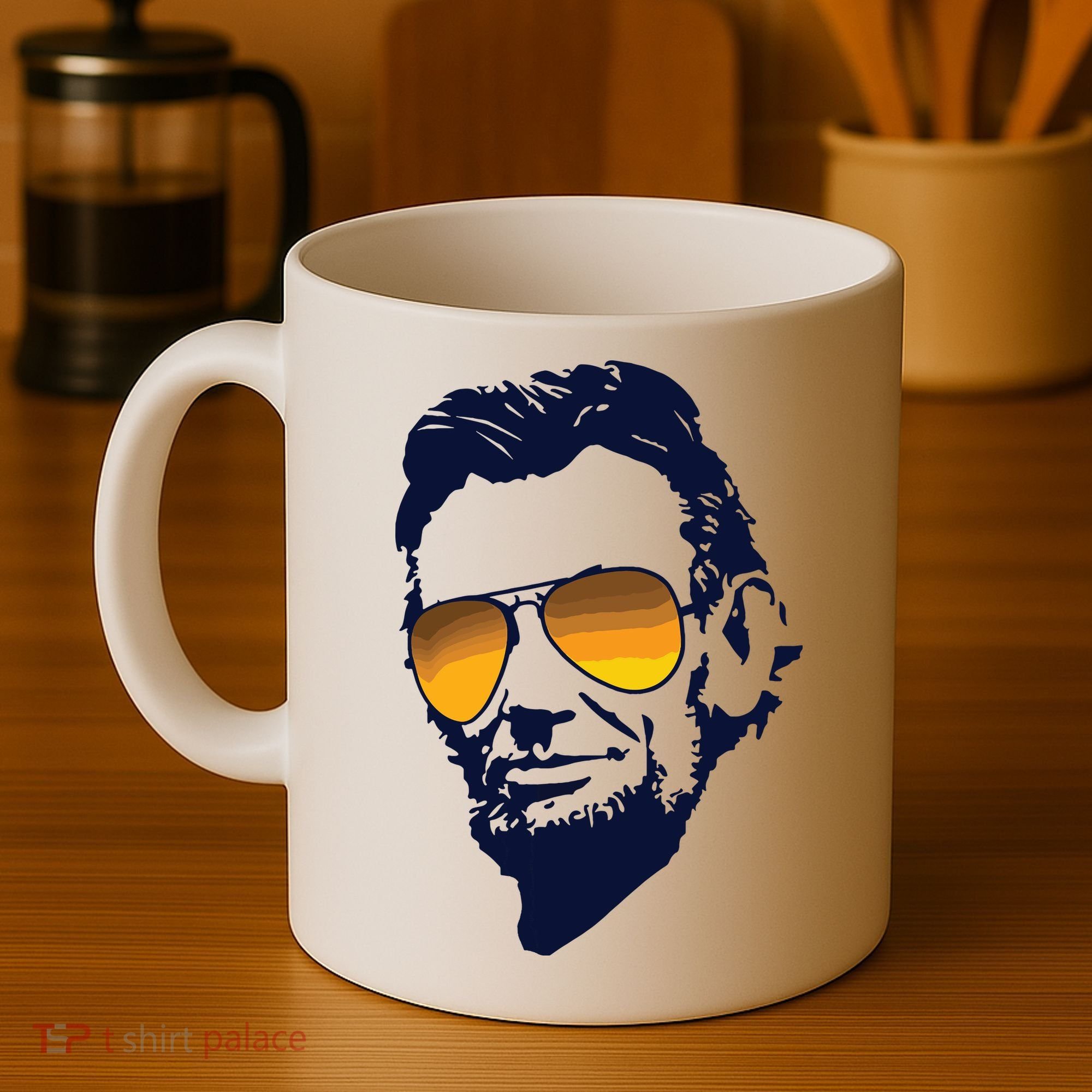 Cool Abraham Lincoln Honest Abe In Sunglasses Graphic Coffee Mug