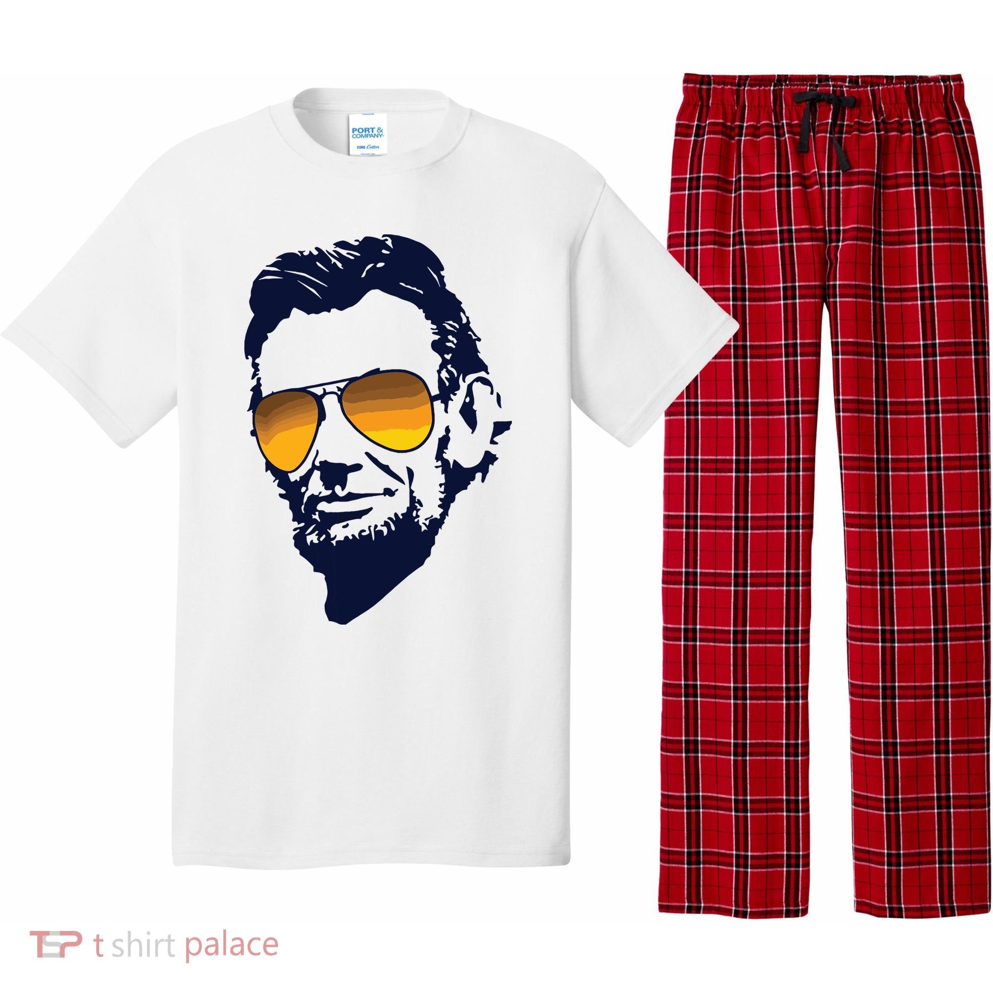 Cool Abraham Lincoln Honest Abe In Sunglasses Graphic Pajama Set