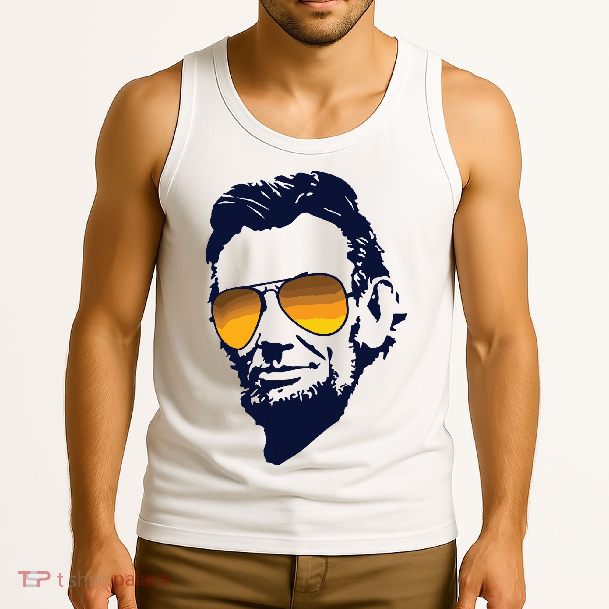 Cool Abraham Lincoln Honest Abe In Sunglasses Graphic Tank Top