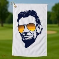 Cool Abraham Lincoln Honest Abe In Sunglasses Graphic Golf Towel thumb 1