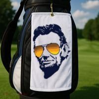 Cool Abraham Lincoln Honest Abe In Sunglasses Graphic Golf Towel thumb 2
