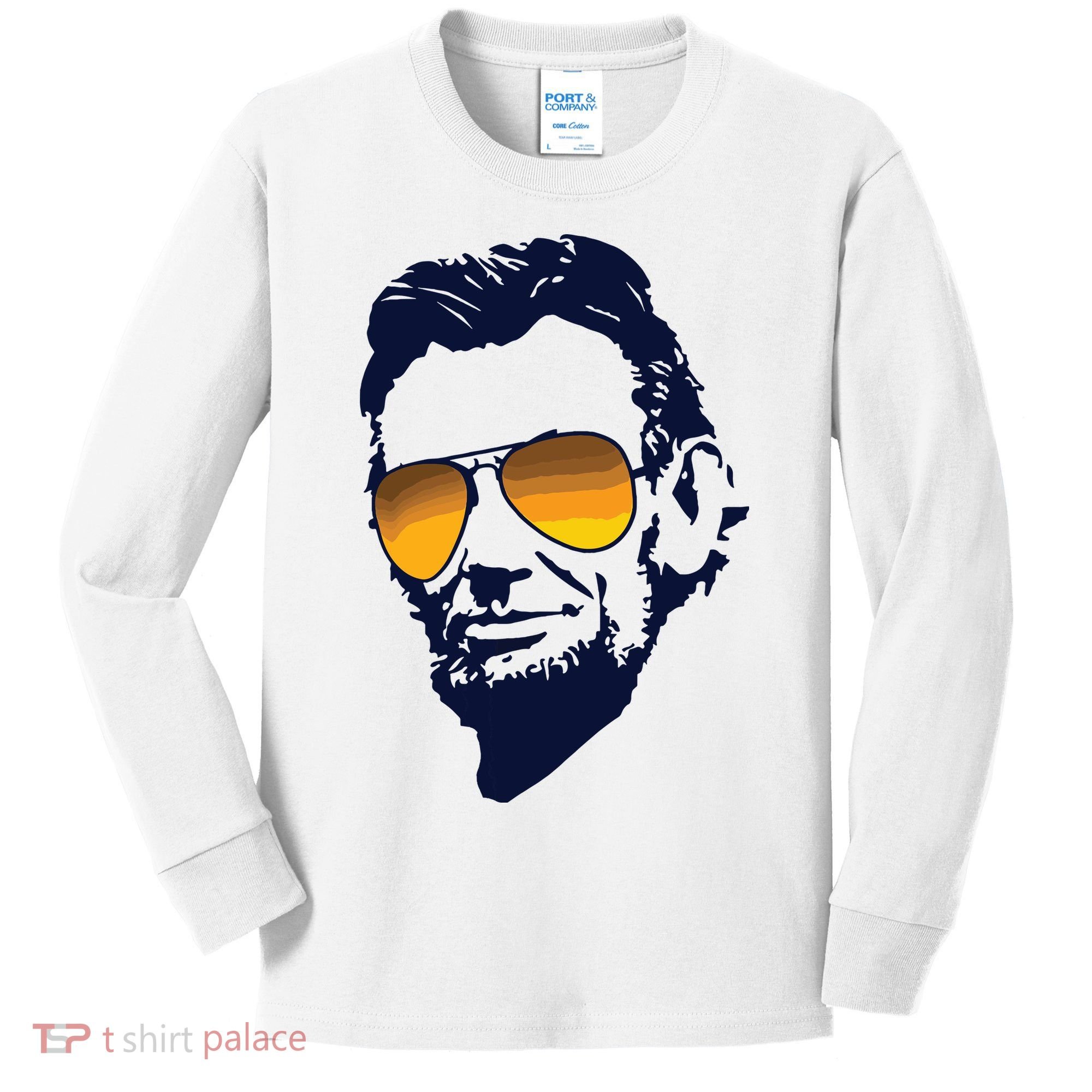 Cool Abraham Lincoln Honest Abe In Sunglasses Graphic Kids Long Sleeve Shirt