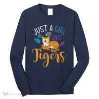Cute Animal Lover Wildlife Wo Girl Tiger Long Sleeve Shirt thumb 0
