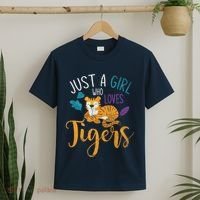 Cute Animal Lover Wildlife Wo Girl Tiger T-Shirt thumb 2