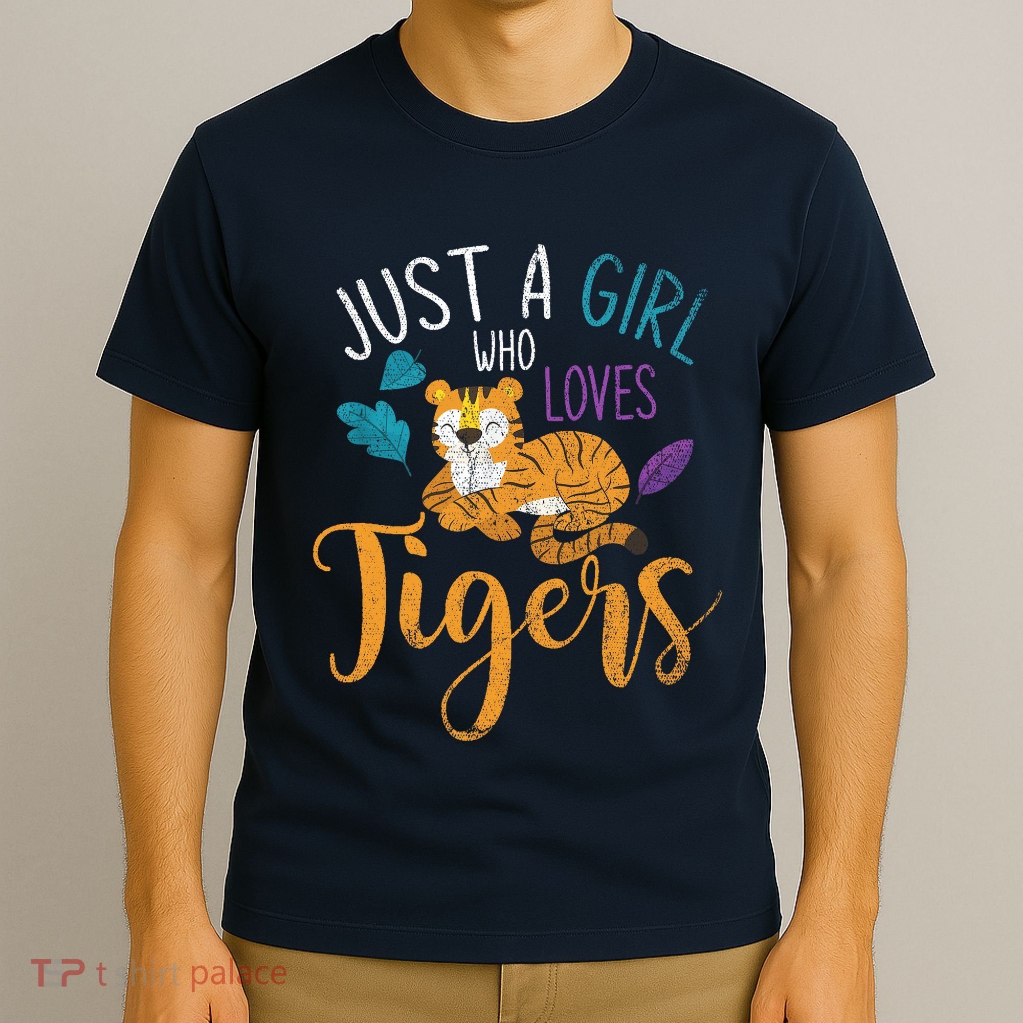 Cute Animal Lover Wildlife Wo Girl Tiger T-Shirt