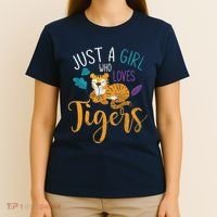 Cute Animal Lover Wildlife Wo Girl Tiger T-Shirt thumb 4