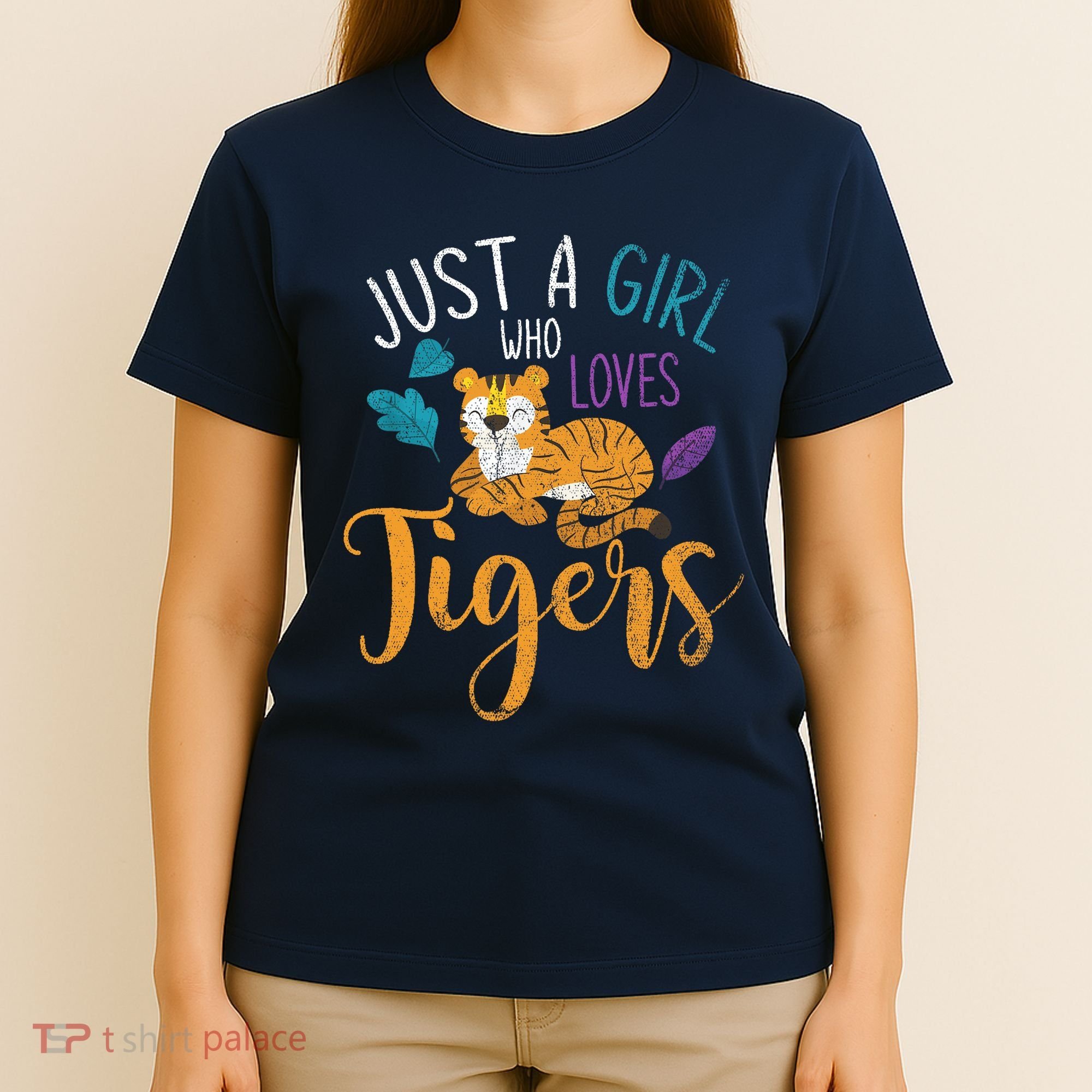 Cute Animal Lover Wildlife Wo Girl Tiger T-Shirt