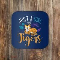 Cute Animal Lover Wildlife Wo Girl Tiger Coaster thumb 0
