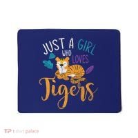 Cute Animal Lover Wildlife Wo Girl Tiger Mousepad thumb 0