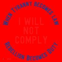 I Will Not Comply MAGA Conservative Anti Biden Santa Hat thumb 1
