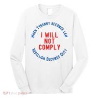 I Will Not Comply MAGA Conservative Anti Biden Long Sleeve Shirt thumb 0