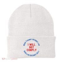 I Will Not Comply MAGA Conservative Anti Biden Beanie thumb 0