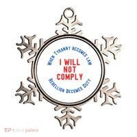 I Will Not Comply MAGA Conservative Anti Biden Ornament thumb 0