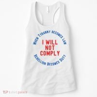 I Will Not Comply MAGA Conservative Anti Biden Women's Tank Top thumb 0
