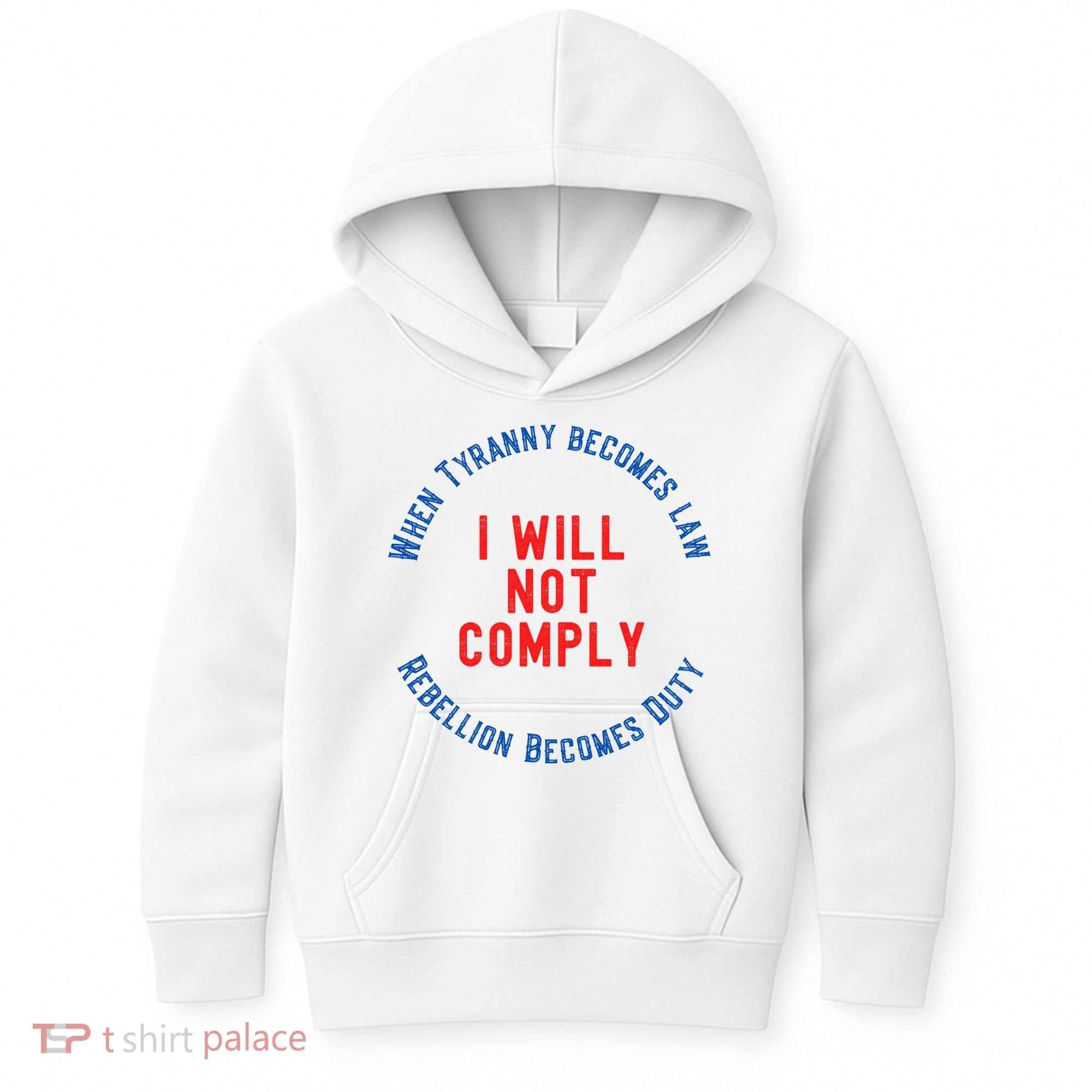 I Will Not Comply MAGA Conservative Anti Biden Kids Hoodie