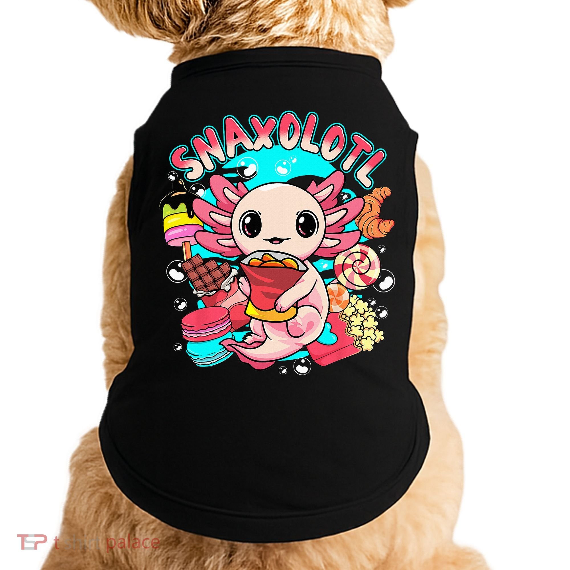 Cute Axolotl Lover Snaxolotl Food Sweets Doggie Tank