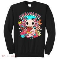 Cute Axolotl Lover Snaxolotl Food Sweets Sweatshirt thumb 0