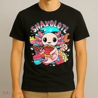 Cute Axolotl Lover Snaxolotl Food Sweets T-Shirt thumb 3