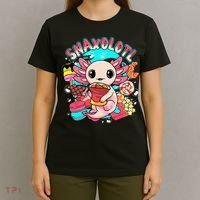 Cute Axolotl Lover Snaxolotl Food Sweets T-Shirt thumb 4
