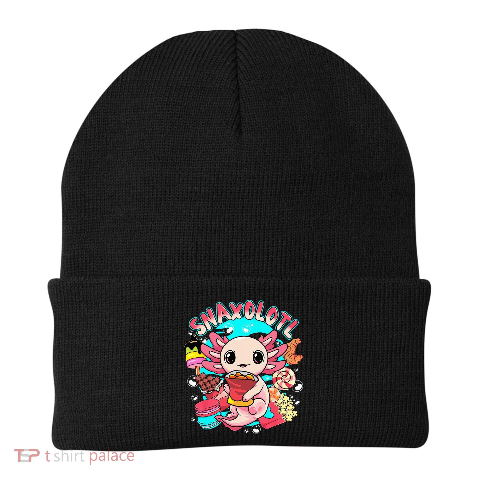Cute Axolotl Lover Snaxolotl Food Sweets Beanie