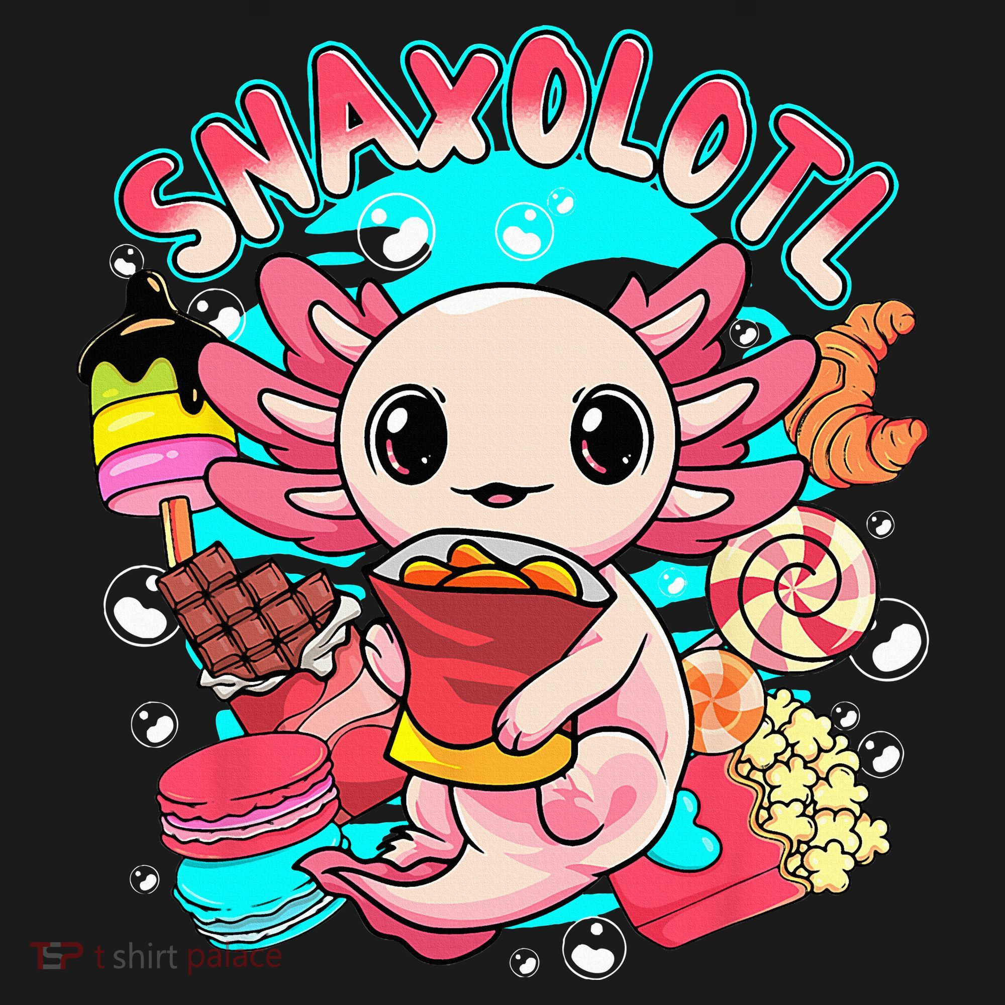 Cute Axolotl Lover Snaxolotl Food Sweets Women's Tank Top