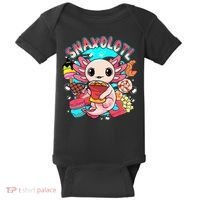 Cute Axolotl Lover Snaxolotl Food Sweets Baby Bodysuit thumb 0