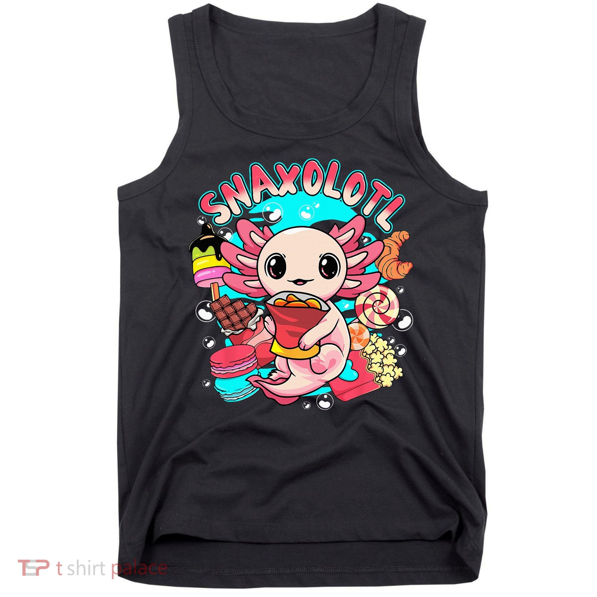 Cute Axolotl Lover Snaxolotl Food Sweets Tank Top